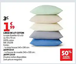 Auchan Linge De Lit Coton offre