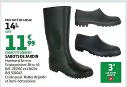 Auchan SABOTS DE JARDIN offre