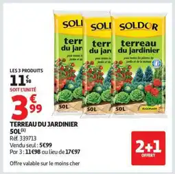 Auchan TERREAU DU JARDINIER 50L offre