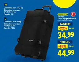 Lidl Esmaro Sac de voyage à roulettes TAILLE M offre