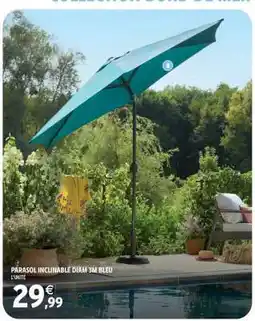Intermarché PARASOL INCLINABLE DIAM 3M BLEU offre