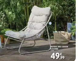 Intermarché FAUTEUIL AVEC COUSSIN FLOCONNE offre