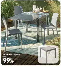 Intermarché TABLE EXTENSIBLE 90/180 CM offre