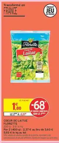 Intermarché Cœur de laitue FLORETTE offre