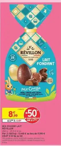 Intermarché MIX CHASSE LAIT RÉVILLON offre