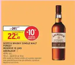 Intermarché SCOTCH WHISKY SINGLE MALT FOREST RESERVE 10 ANS ABERLOUR offre