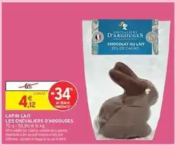 Intermarché LAPIN LAIT LES CHEVALIERS D'ARGOUGES offre