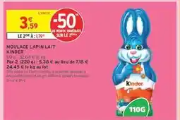 Intermarché MOULAGE LAPIN LAIT KINDER offre