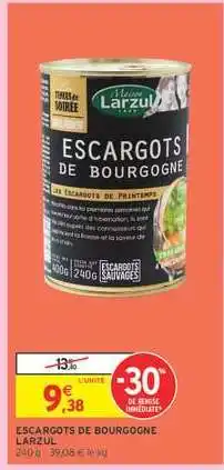 Intermarché Escargots De Bourgogne Larzul offre