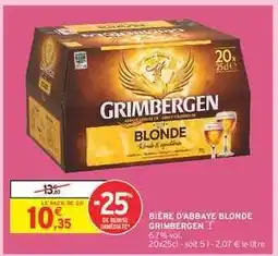 Intermarché BIÈRE D'ABBAYE BLONDE GRIMBERGEN offre