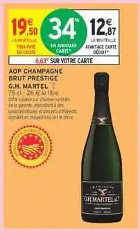 Intermarché AOP Champagne Brut Prestige G.H. Martel offre