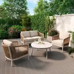 Brico Dépôt Salon nerio 4 places beige offre