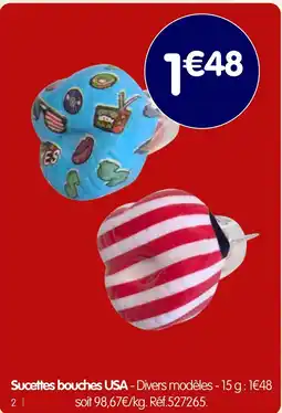 b&m Sucettes bouches usa offre