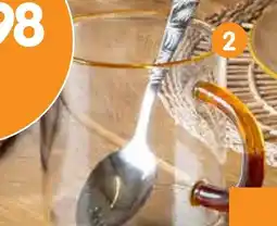 b&m Tasse en verre avec anse bicolore offre