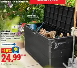 Lidl Livarno coffre de jardin offre