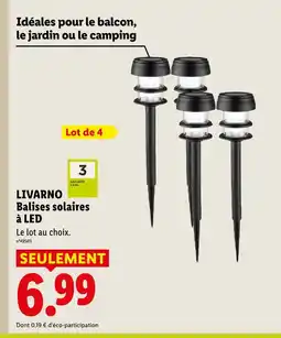 Lidl Livarno balises solaires à led offre