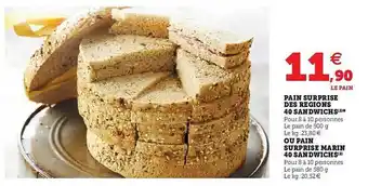 Pain Surprise Des Régions 40 Sandwichs Ou Pans Surprise Marin 40 Sandwichs