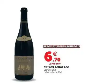 Hyper U Chinon Rouge Aoc offre