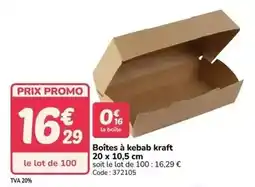Promocash Promo - boîtes à kebab kraft offre