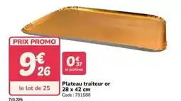 Promocash Promo - plateau traiteur or 28 x 42 cm offre