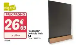 Promocash Promo - presentoir de table bois a4 offre