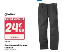 Promocash Promo - pantalon cuisinier noir taille 42 offre