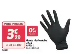 Promocash Promo - gants nitrile noirs offre