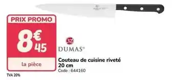 Promo - couteau de cuisine riveté 20 cm