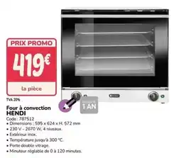 Promocash Promo - four à convection offre