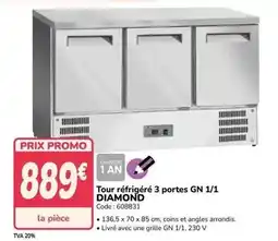 Promocash Promo - tour refrigere 3 portes gn 1/1 offre