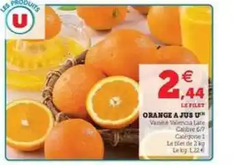 Hyper U Orange à Jus U offre