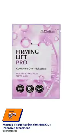 Action Masque visage coréen the MASK Dr. Intensive Treatment offre