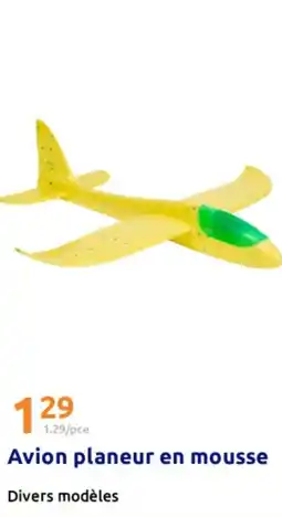 Action Avion planeur en mousse offre