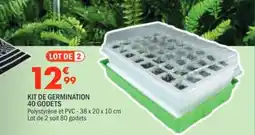 La Foir'Fouille Kit de germination 40 godets offre