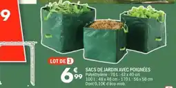 La Foir'Fouille Sacs de jardin avec poignées offre