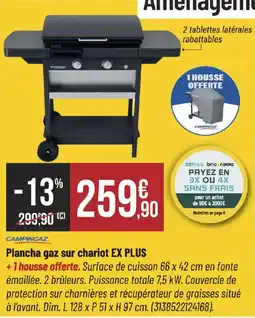 Bricorama CAMPINGAZ Plancha gaz sur chariot ex plus offre