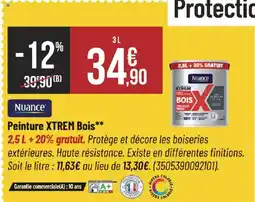 Bricorama NUANCE Peinture xtrem bois offre