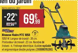 Bricorama GOON! Bineuse filaire MTE 1050 offre
