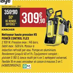 Bricorama KÄRCHER Nettoyeur haute pression K5 POWER CONTROL FLEX offre