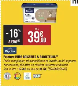 Bricorama RIPOLIN Peinture murs boiseries & radiateurs offre