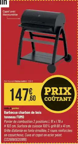 Bricorama Barbecue charbon de bois tonneau fumo offre