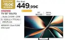 Costco HISENSE Tv 55 55u7q offre