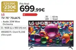 Costco LG Tv 75" 75UA75 offre
