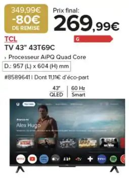 Costco TCL Tv 43" 43T69C offre