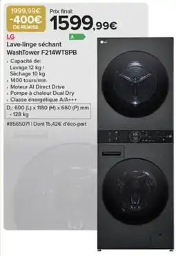 Costco LG Lave-linge séchant WashTower F214WT8PB offre
