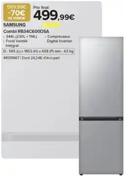 Costco SAMSUNG Combi RB34C600DSA offre