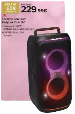 Costco JBL Enceinte Bluetooth Partybox Club 120 offre