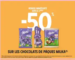 Intermarché Express MILKA Sur les chocolats de pâques offre