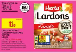 Intermarché Express HERTA Lardons fumés conservation sans nitrite offre