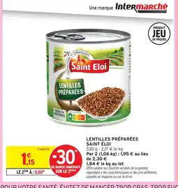 Intermarché Express SAINT ÉLOI Lentilles préparées offre